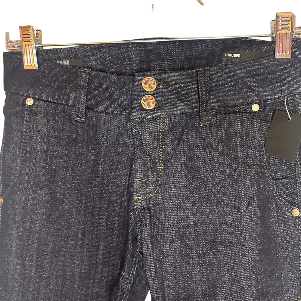 William Rast Trouser Flare Jeans 26 x 35 Low Rise Dark Wash - Picture 3 of 13